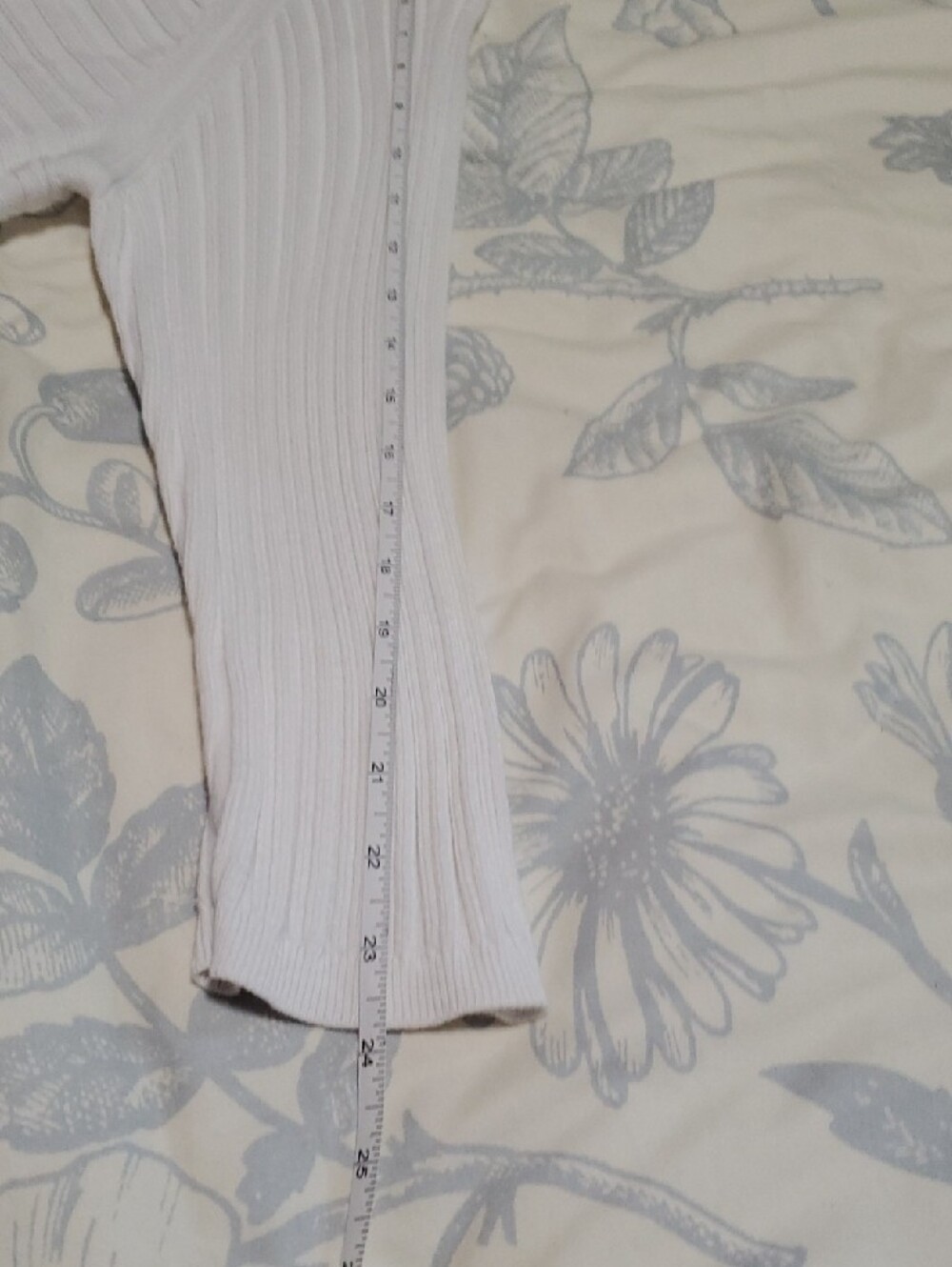 Talbots White Open-Front Ribbed Cardigan - Picture 6 of 9